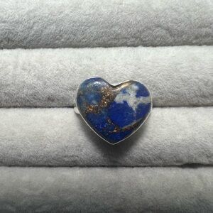 💙 Copper & Quartz Sodalite Heart Ring